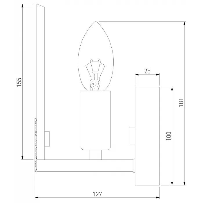Бра Eurosvet Marble 60158/1 латунь от ImperiumLoft