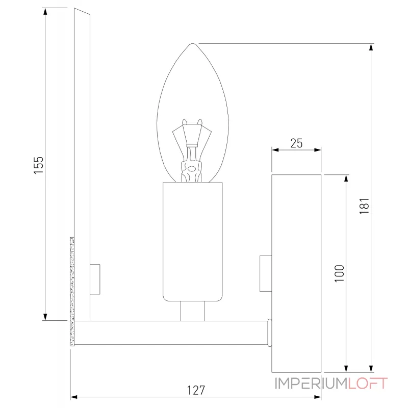Бра Eurosvet Marble 60158/1 латунь