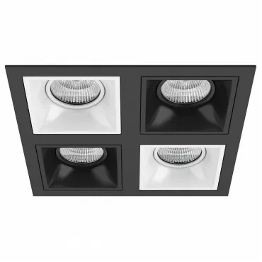 Встраиваемый светильник Lightstar Domino D54706070607 цвет арматуры черно-белый