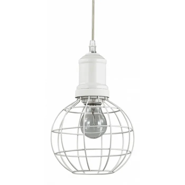 Подвесной светильник Ideal Lux Cage CAGE SP1 ROUND Цвет арматуры белый от ImperiumLoft