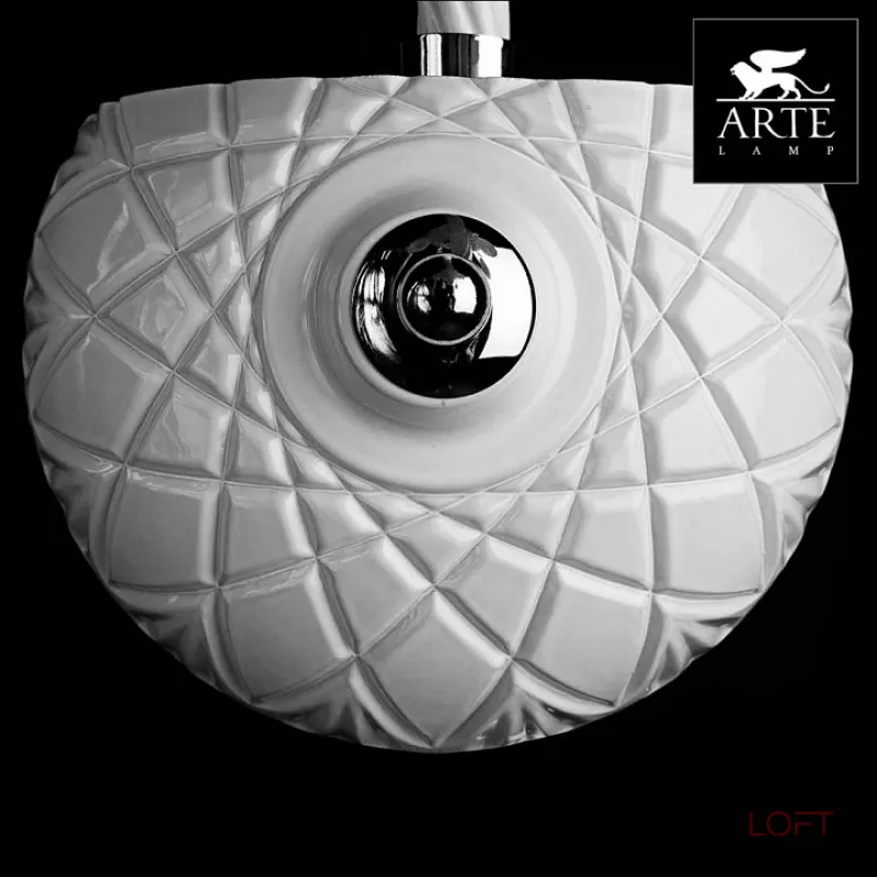 Бра Arte Lamp Teatro A3964AP-1WH Цвет арматуры хром Цвет плафонов белый