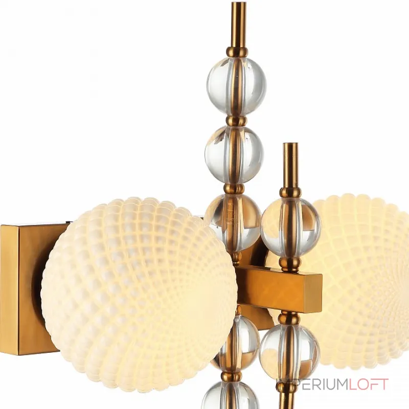 Бра Stilfort Queenly 2120/03/01W Цвет плафонов белый Цвет арматуры латунь Бра Stilfort Queenly 2120/03/01W Цвет плафонов белый Цвет арматуры латунь
