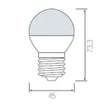 Лампа светодиодная Horoz Electric HL4380L E27 4Вт 3000K HRZ00000033