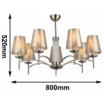 Люстра на штанге F-promo Velum 2906-7P Цвет арматуры никель Цвет плафонов серый от ImperiumLoft