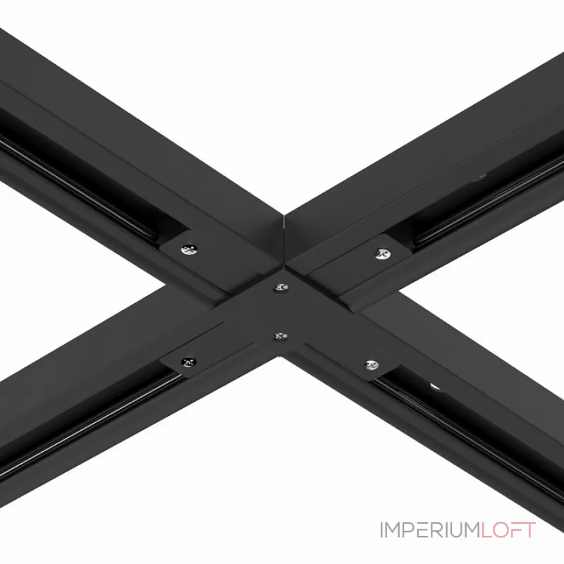 Соединитель с токопроводом X-образный для треков Arte Lamp Track Accessories A110006 Цвет арматуры черный Цвет плафонов белый