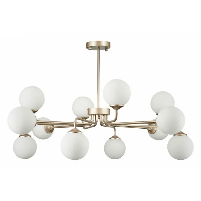 Люстра на штанге ST-Luce Redjino SLE106203-12 Цвет арматуры золото Цвет плафонов белый от ImperiumLoft