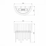 Накладной светильник Eurosvet Amantea 10106/2 хром/прозрачный хрусталь Strotskis от ImperiumLoft