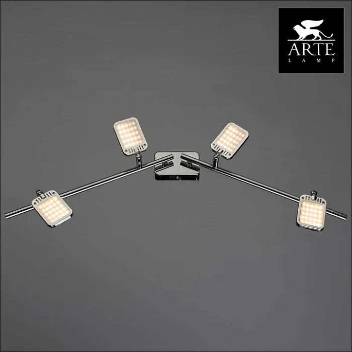 Спот Arte Lamp Rampa A9412PL-4CC Цвет арматуры хром Цвет плафонов белый от ImperiumLoft