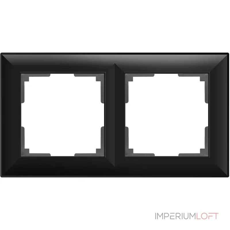 Рамка на 2 поста Werkel черный матовый W0022208 Рамка на 2 поста Werkel черный матовый W0022208