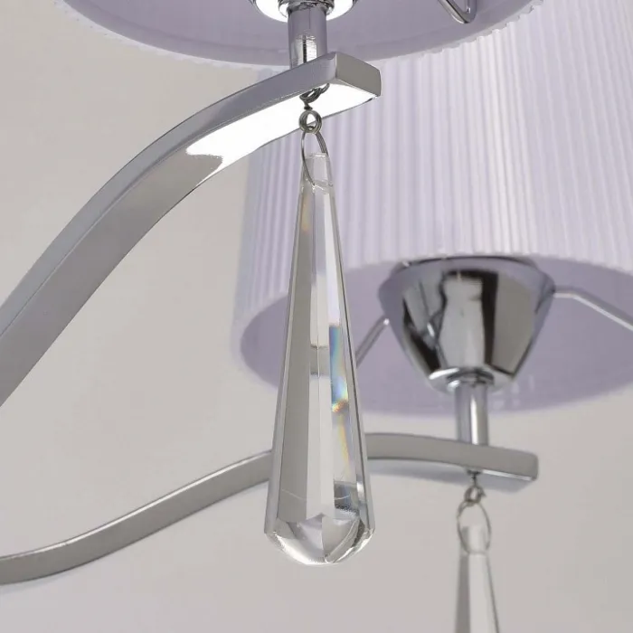 Подвесная люстра MW-Light Прато 2 101011105 Цвет арматуры хром Цвет плафонов белый от ImperiumLoft