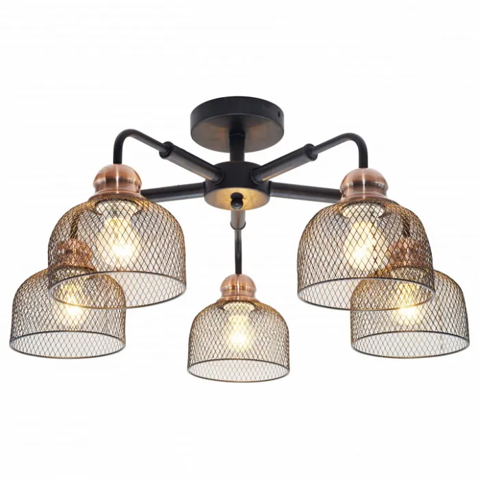 Люстра на штанге TopLight Griselda TL1158-5D Цвет арматуры медь Цвет плафонов медь от ImperiumLoft