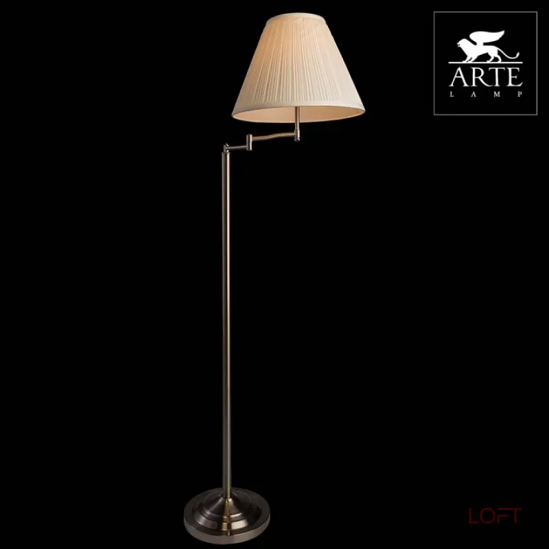 Торшер Arte Lamp California A2872PN-1SS Цвет арматуры хром Цвет плафонов кремовый