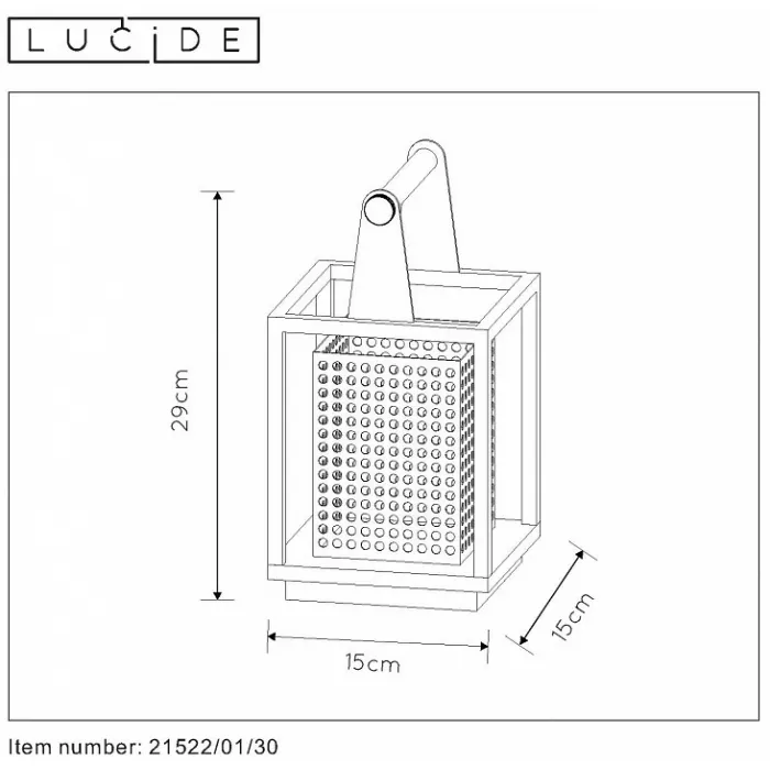 Настольная лампа декоративная Lucide 21522/01/30 от ImperiumLoft