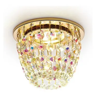 Встраиваемый светильник Ambrella Crystal K2075 K2075 G/PR Цвет арматуры золото Цвет плафонов разноцветный