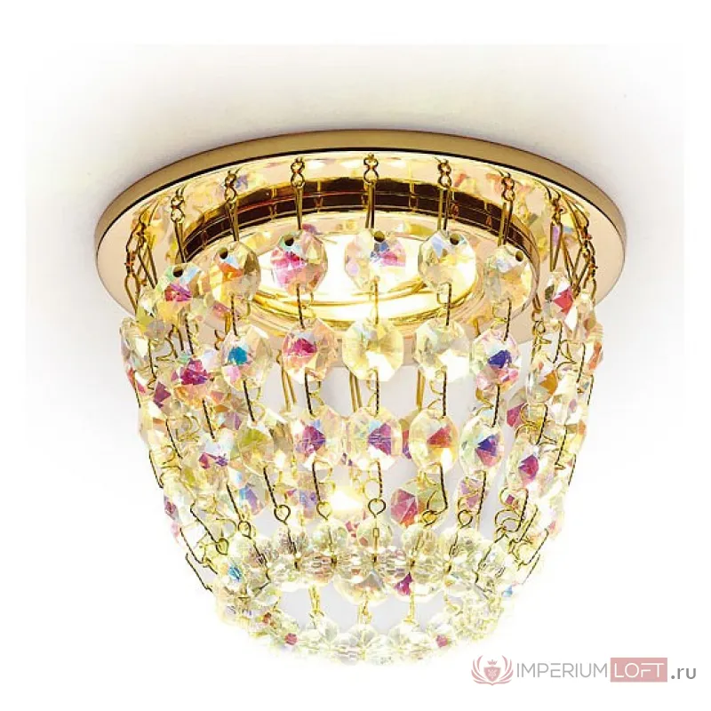 Встраиваемый светильник Ambrella Crystal K2075 K2075 G/PR Цвет арматуры золото Цвет плафонов разноцветный от ImperiumLoft