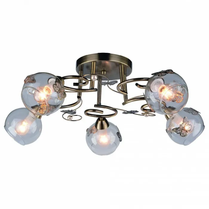 Люстра на штанге Arte Lamp Alessandra A5004PL-5AB Цвет арматуры бронза Цвет плафонов бронза от ImperiumLoft