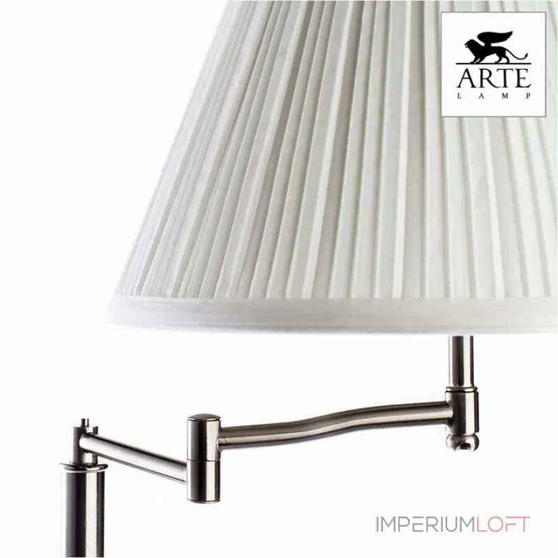 Торшер Arte Lamp California A2872PN-1SS Цвет арматуры хром Цвет плафонов кремовый