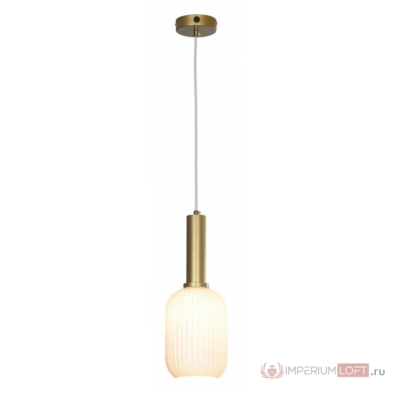 Подвесной светильник Lussole Ondulati LSP-8352 Цвет плафонов белый Цвет арматуры золото от ImperiumLoft