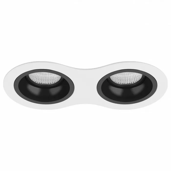 Встраиваемый светильник Lightstar Domino D6260707 цвет арматуры черно-белый от ImperiumLoft
