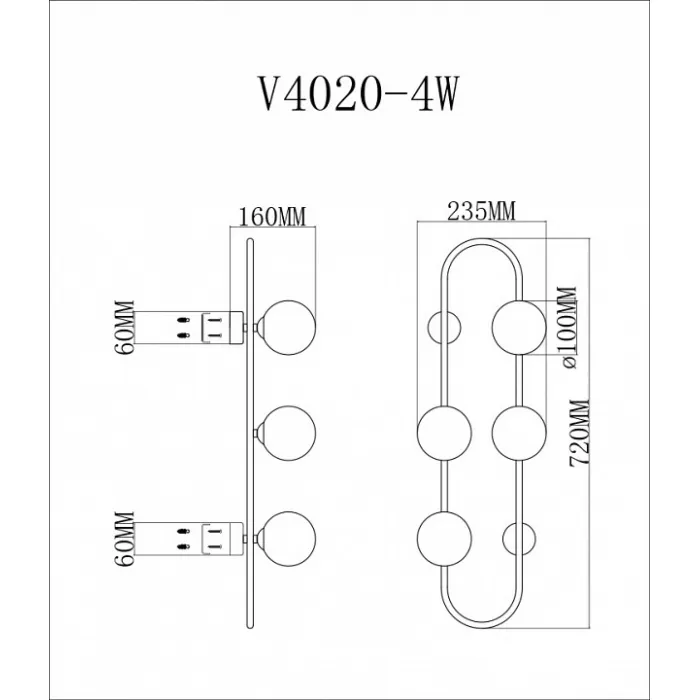 Накладной светильник Moderli Krona V4020-4W от ImperiumLoft