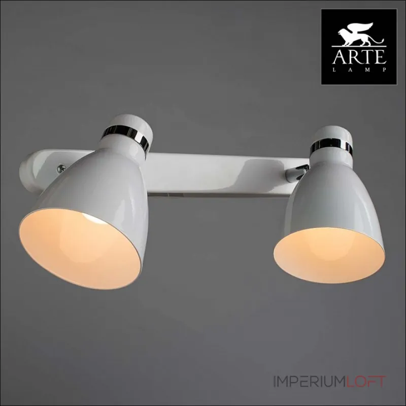 Спот Arte Lamp Mercoled A5049AP-2WH Цвет арматуры хром Цвет плафонов белый