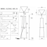 Торшеры с полкой ST-Luce Menola SLE302.405.01 Цвет арматуры коричневый Цвет плафонов кремовый от ImperiumLoft