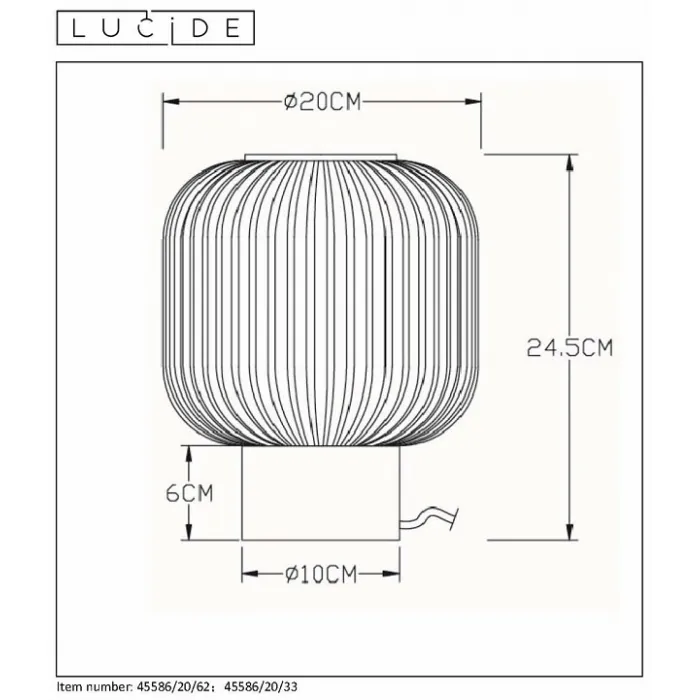 Настольная лампа декоративная Lucide 45586/20/62 от ImperiumLoft