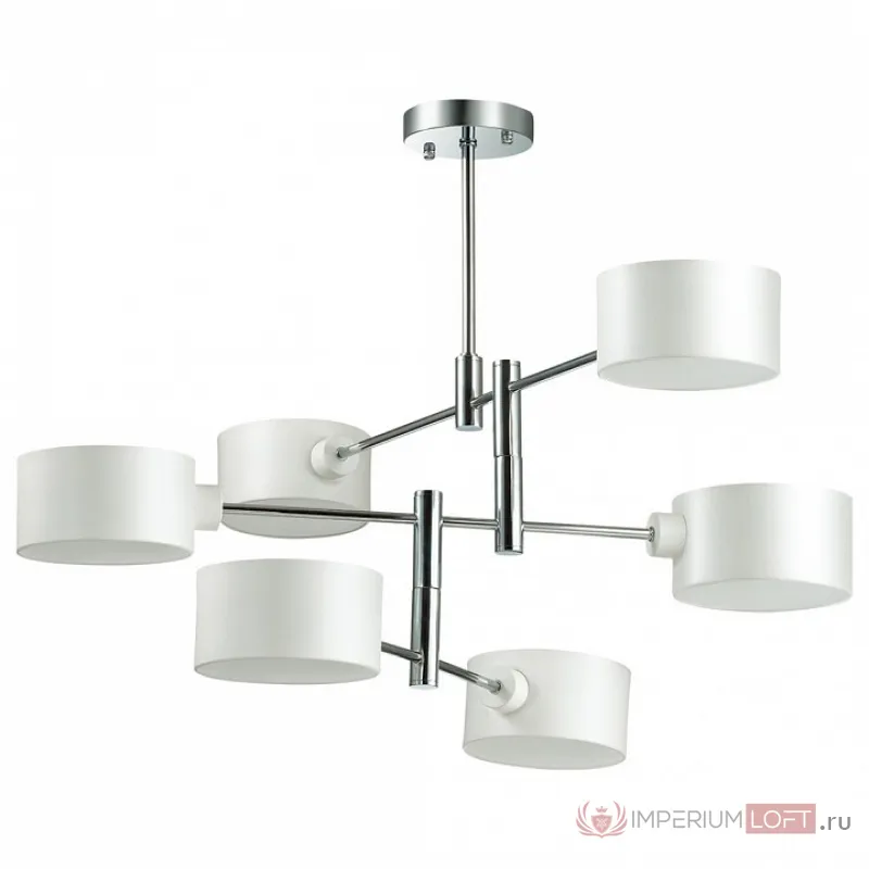 Люстра на штанге Lumion Ashley 3742/6C Цвет арматуры хром Цвет плафонов белый от ImperiumLoft