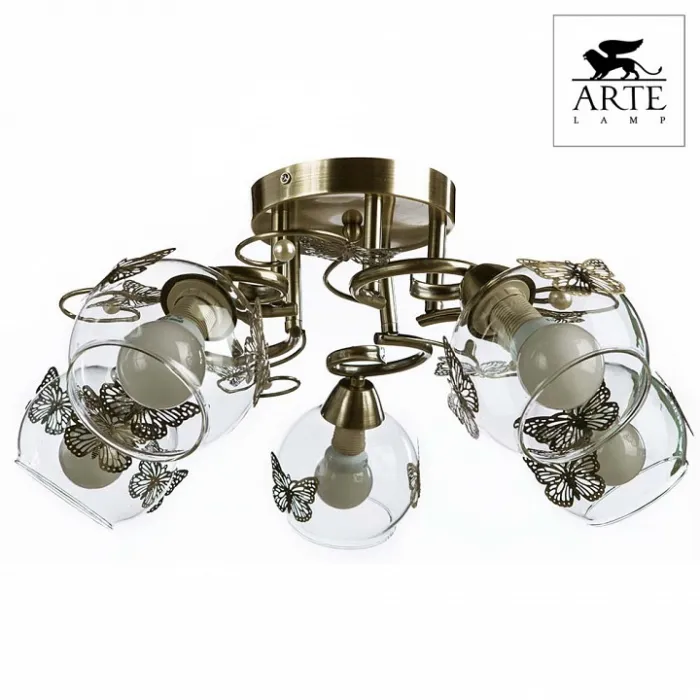 Люстра на штанге Arte Lamp Alessandra A5004PL-5AB Цвет арматуры бронза Цвет плафонов бронза от ImperiumLoft