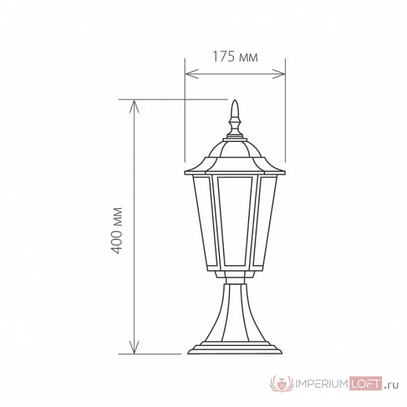 Наземный низкий светильник Elektrostandard GL 1004 GL 1004S черное золото от ImperiumLoft