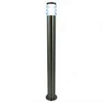 Наземный высокий светильник Arte Lamp Portico A8382PA-1SS Цвет арматуры серебро Цвет плафонов прозрачный
