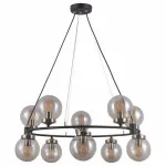 Подвесная люстра Omnilux Sorrento OML-94003-10 Цвет арматуры черный Цвет плафонов серый от ImperiumLoft