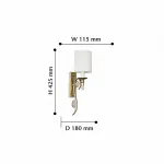 Бра Favourite Lietta 2493-1W Цвет арматуры латунь Цвет плафонов белый от ImperiumLoft