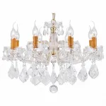 Подвесная люстра Dio D’Arte Galliano Galliano E 1.1.8.400 G Цвет плафонов прозрачный Цвет арматуры золото от ImperiumLoft