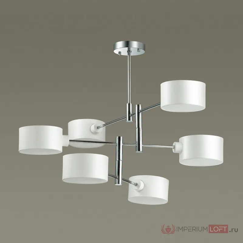 Люстра на штанге Lumion Ashley 3742/6C Цвет арматуры хром Цвет плафонов белый от ImperiumLoft