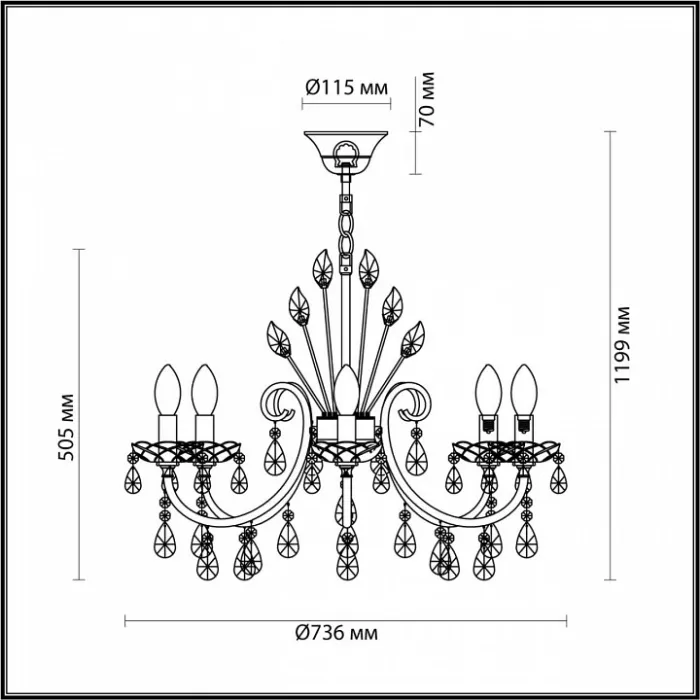 Подвесная люстра Odeon Light Versia 4977/8 от ImperiumLoft