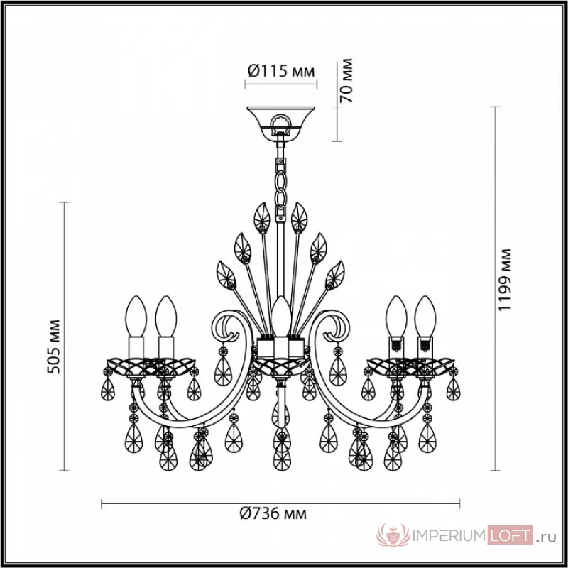 Подвесная люстра Odeon Light Versia 4977/8 от ImperiumLoft