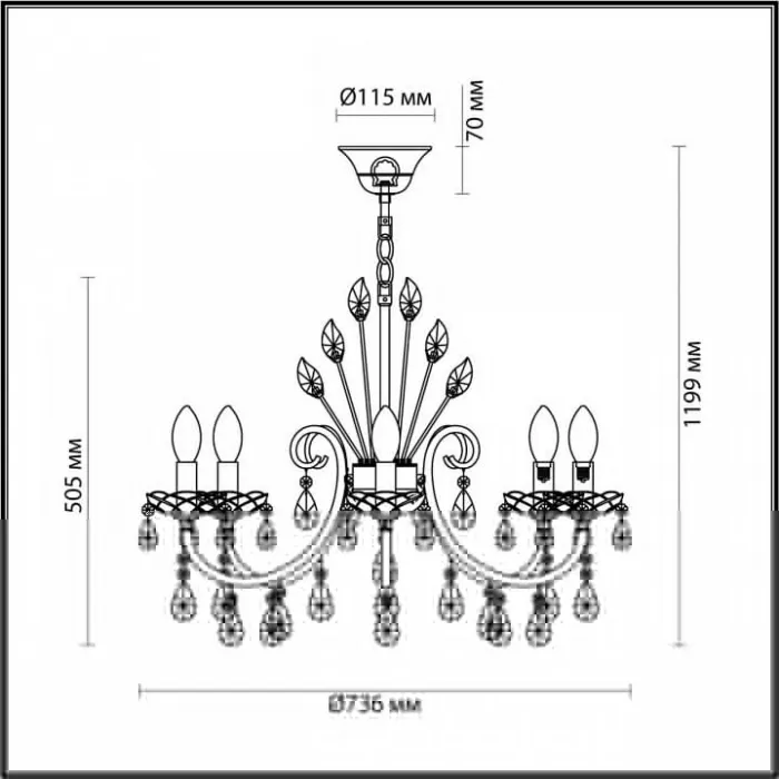Подвесная люстра Odeon Light Versia 4977/8 от ImperiumLoft