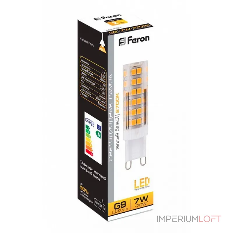 Лампа светодиодная Feron LB-433 G9 7Вт 2700K 25766 от ImperiumLoft Лампа светодиодная Feron LB-433 G9 7Вт 2700K 25766 от ImperiumLoft