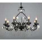 Подвесная люстра Omnilux Lucca OML-77913-08 Цвет арматуры серебро Цвет плафонов серебро от ImperiumLoft