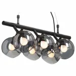Подвесная люстра Vitaluce Шарики V4486-1/6S Цвет арматуры черный Цвет плафонов серый от ImperiumLoft