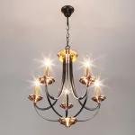 Подвесная люстра Eurosvet Lazzaro 60098/5 черный Цвет арматуры черный Цвет плафонов черный от ImperiumLoft