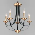 Подвесная люстра Eurosvet Lazzaro 60098/5 черный Цвет арматуры черный Цвет плафонов черный от ImperiumLoft