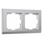 Рамка на 2 поста Werkel Stark серебряный матовый W0021865