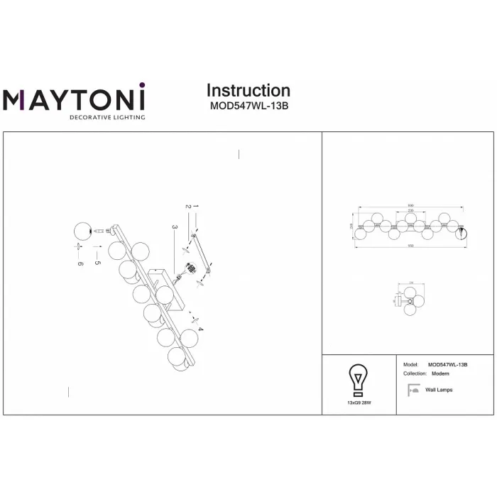 Бра Maytoni Dallas MOD547WL-13B от ImperiumLoft