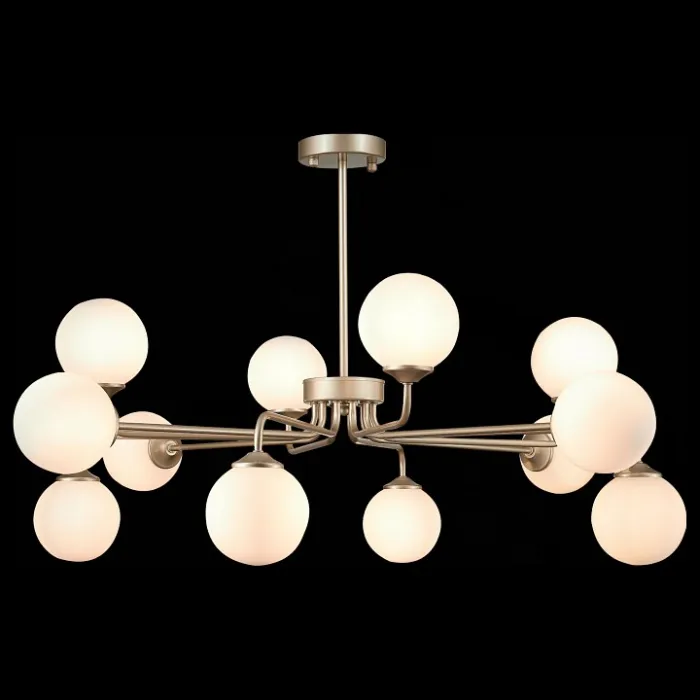 Люстра на штанге ST-Luce Redjino SLE106203-12 Цвет арматуры золото Цвет плафонов белый от ImperiumLoft