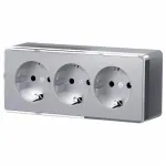 Розетка с заземлением и шторками Werkel Gallant W5073106 Цвет арматуры серебро