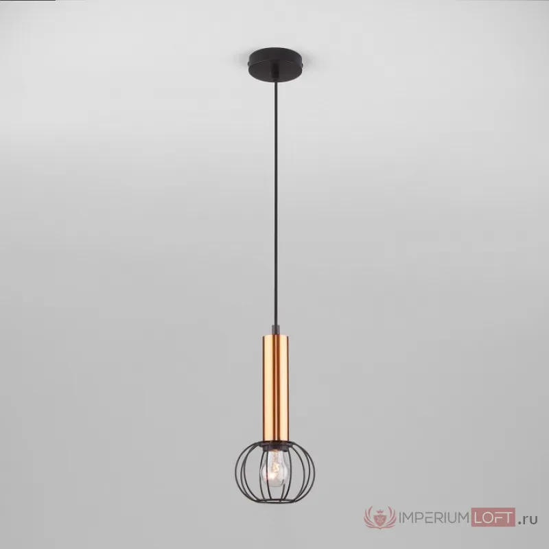 Подвесной светильник Eurosvet Parker 50178/1 черный/бронза Цвет плафонов черный Цвет арматуры бронза от ImperiumLoft
