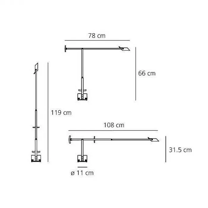 Настольная лампа офисная Artemide A009210 от ImperiumLoft