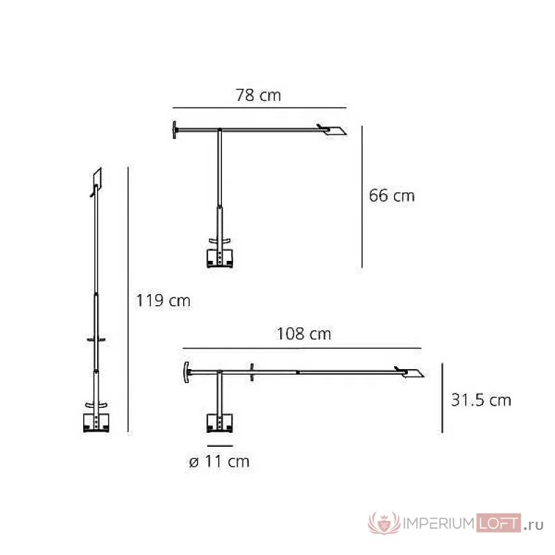 Настольная лампа офисная Artemide A009210 от ImperiumLoft